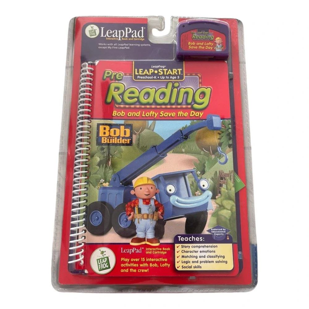 LeapPad LeapStart Bob The Builder Bob & Lofty Save the Day Book‎ & Cartridge NIP